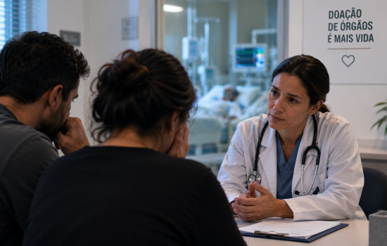 Taxa média de recusa de doação de órgãos pelos familiares é 45%